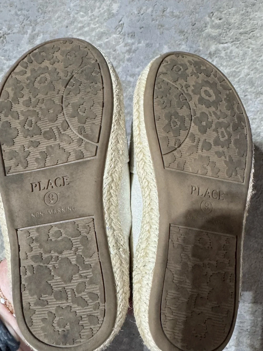The Children's Place Cream Glitter Slip-On Flats